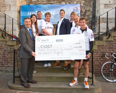 The organising team from Selex ES with CSDST Chairman Maj Gen Tim Evans